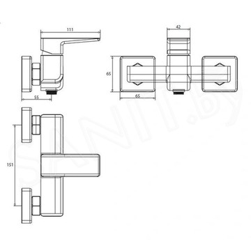 Смеситель для душа Omnires Parma PM7440CRB