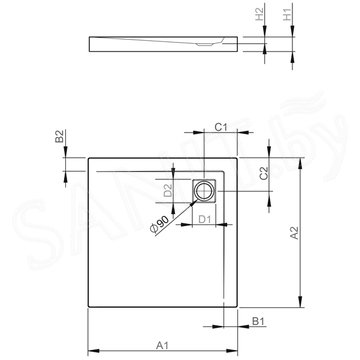 Душевой поддон Radaway Argos C