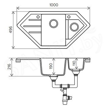 Кухонная мойка Tolero Classic R-114