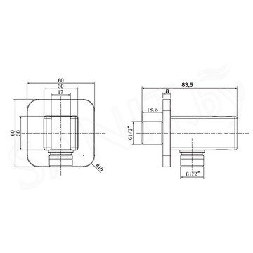 Шланговое подключение Omnires 8815CR / 8815CRB / 8815BL