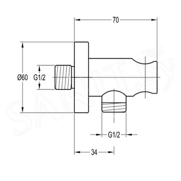 Шланговое подключение Omnires 8873CR / 8873BL / 8873GL / 8873GLB