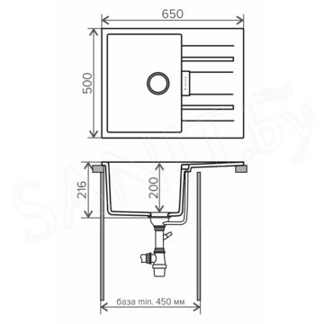 Кухонная мойка Tolero Loft TL-650