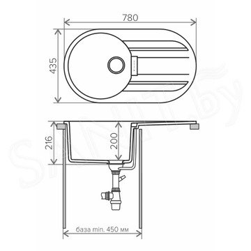 Кухонная мойка Tolero Loft TL-780