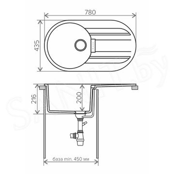 Кухонная мойка Tolero Loft TL-860