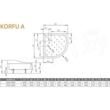 Душевой поддон Radaway Korfu A