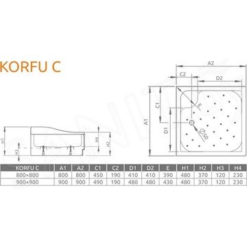 Душевой поддон Radaway Korfu C