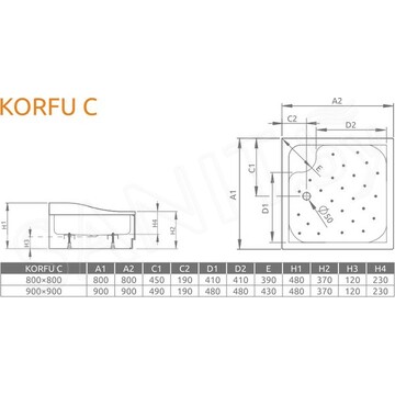 Душевой поддон Radaway Korfu C