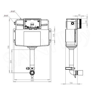 Инсталляция для приставного унитаза Lavinia Boho RelFix 38020010