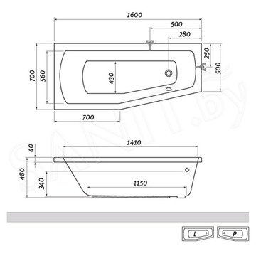 Акриловая ванна Roth (Roltechnik) Mini