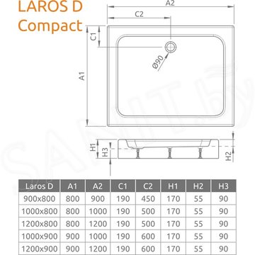 Душевой поддон Radaway Laros D Compact