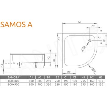 Душевой поддон Radaway Samos A