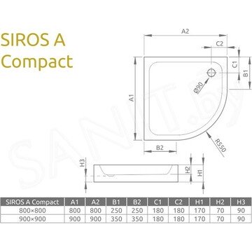 Душевой поддон Radaway Siros A Compact
