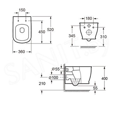 Комплект инсталляции 6 в 1 Lavinia Boho Relfix Bell Pro Rimless 77040037 / 77040038