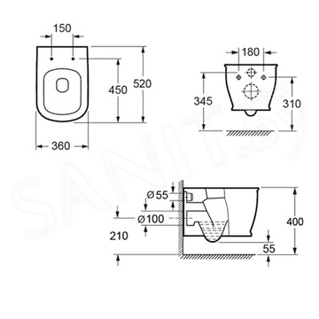 Комплект инсталляции 6 в 1 Lavinia Boho Relfix Bell Pro Rimless 77040039 / 77040040