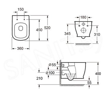 Комплект инсталляции 6 в 1 Lavinia Boho Relfix Bell Pro Rimless 77040041 / 77040042