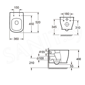 Комплект инсталляции 6 в 1 Lavinia Boho Relfix Bell Pro Rimless 77040047 / 77040048