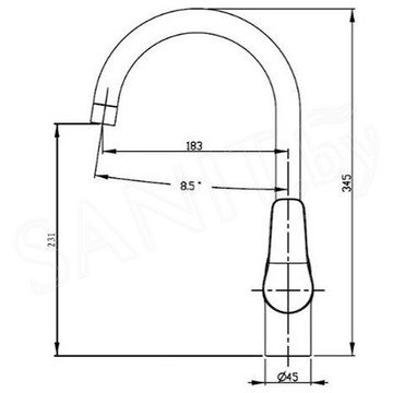 Смеситель для кухонной мойки Kaiser Sena 74044