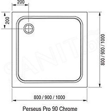 Душевой поддон Ravak Galaxy Perseus Pro Chrome