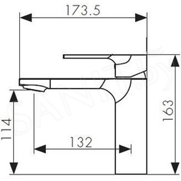 Смеситель для умывальника Kaiser Linear 59011