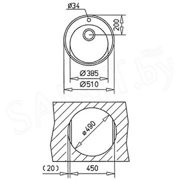 Кухонная мойка TEKA CENTROVAL 510 10111024 / 40127167 / 10111022