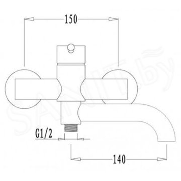 Смеситель для ванны Kaiser Merkur 26055