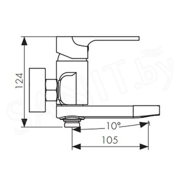 Смеситель для ванны Kaiser Linear 59022