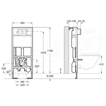 Инсталляция Roca In-Wall Duplo Smart WC 890090800