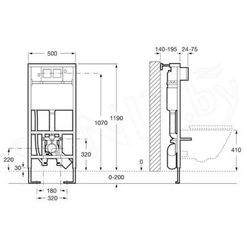 Инсталляция Roca In-Wall Duplo Smart WC 890090800