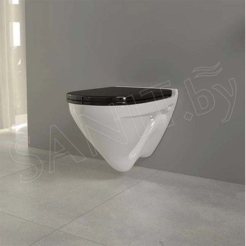 Подвесной унитаз Sanita Attica Luxe Color Black SL (с крышкой SoftClose)