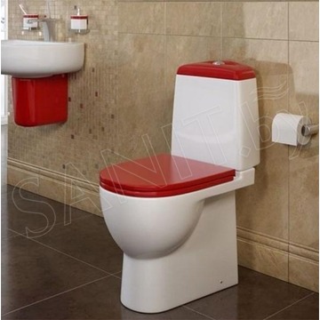 Напольный унитаз Sanita Best Color Red SL DM (с крышкой SoftClose)