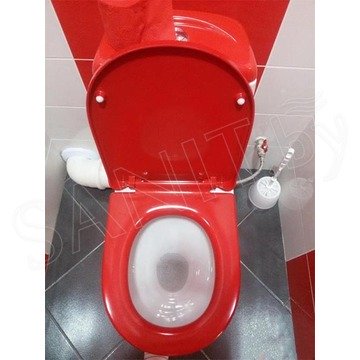 Напольный унитаз Sanita Best Color Red SL DM (с крышкой SoftClose)