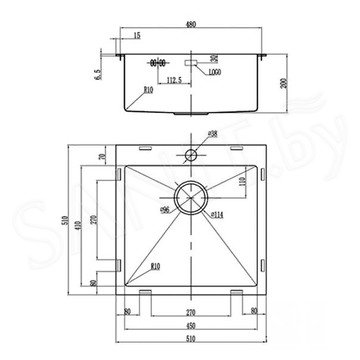 Кухонная мойка Zorg INOX PVD SZR 51 BRONZE