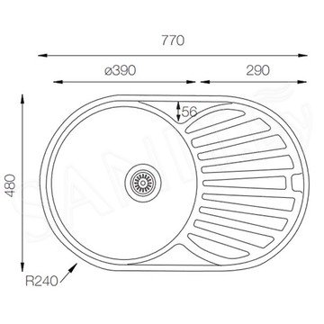 Кухонная мойка Zorg ZCL 7748 OV