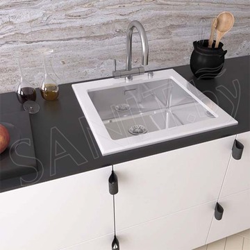 Кухонная мойка ZorG GS 5553 white