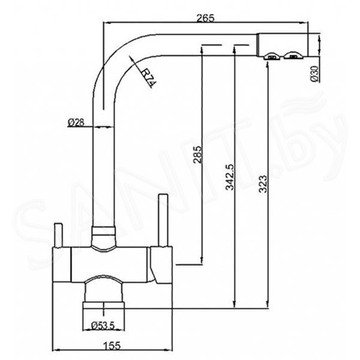 Смеситель для кухонной мойки Zorg ZR 348 YF под фильтр