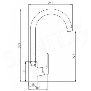 Смеситель для кухонной мойки Zorg Steel Hammer SH 901 под фильтр