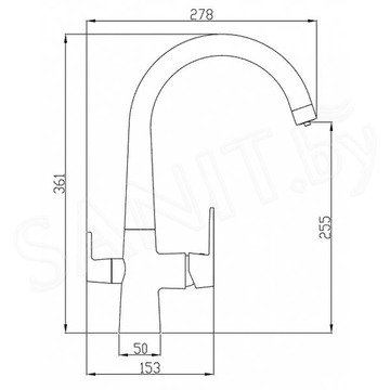 Смеситель для кухонной мойки Zorg Steel Hammer SH 819 под фильтр