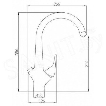 Смеситель для кухонной мойки Zorg Steel Hammer SH 815 под фильтр