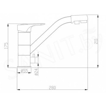 Смеситель для кухонной мойки Zorg Steel Hammer SH 321 под фильтр