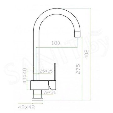 Смеситель для кухонной мойки Zorg Inox SZR 1871 Zenos