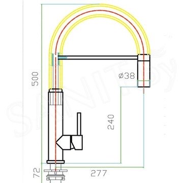 Смеситель для кухонной мойки Zorg Inox SZR 2141 Master