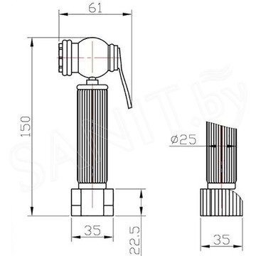 Гигиеническая лейка Zorg Antic AZR 3 LB BR