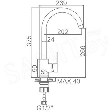 Смеситель для кухонной мойки Ledeme L74016