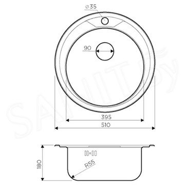 Кухонная мойка Omoikiri Asida 51-IN