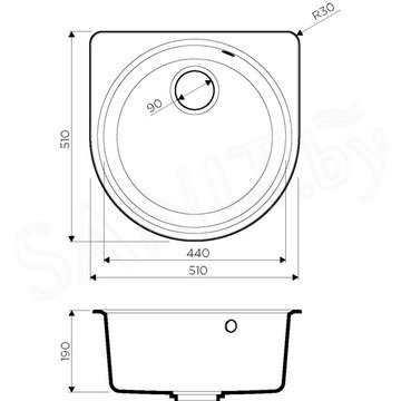 Кухонная мойка Omoikiri Akegata 51