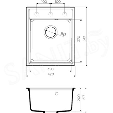 Кухонная мойка Omoikiri Daisen 42