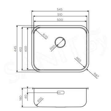 Кухонная мойка Omoikiri Omi 54-U/IF-IN