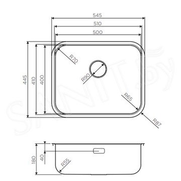 Кухонная мойка Omoikiri Omi 54-U/IF-IN