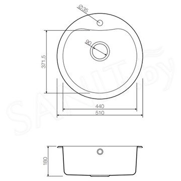 Кухонная мойка Omoikiri Saroma 51-IN