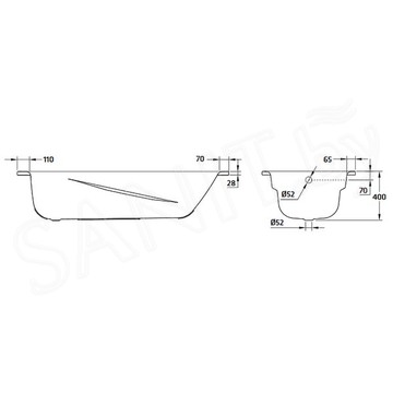 Стальная ванна BLB Universal Anatomica HG
